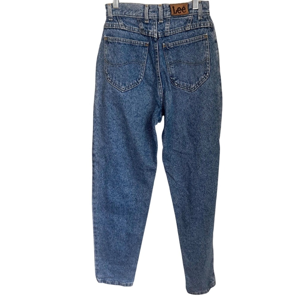 Vintage 1990 Lee Riders High Waisted Mom Jeans Medium Stonewash Tapered 24x27.5
